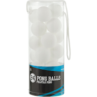 Balles de ping-pong en plastique pour tennis de table, bière-pong, fête, blanc, paq. 24 Front_Flat