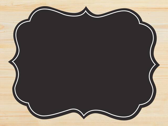 DIY Customizable Chalkboard Stand Easel Sign Decoration, Black, 14-in, for Birthday/Graduation/Wedding Front_Flat