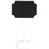 Plastic Chalkboard Label Signs for Birthday, Party, Anniversary, 4-pk, Includes Chalk Front_Flat