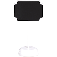 Plastic Chalkboard Label Signs for Birthday, Party, Anniversary, 4-pk, Includes Chalk Front_Flat