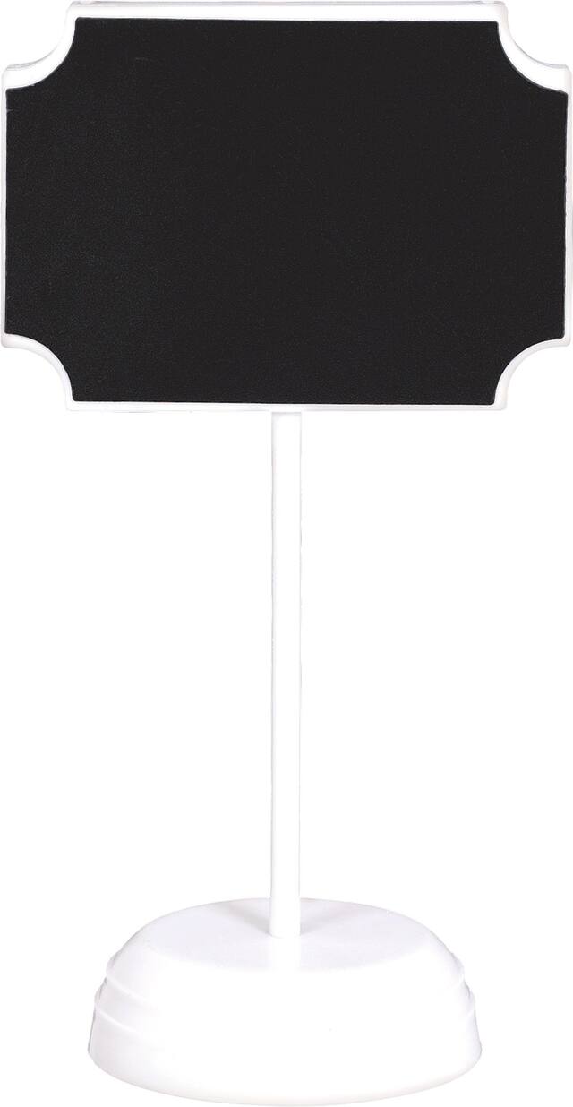 Étiquettes tableau noir en plastique pour fêtes d'anniversaire, fête, anniversaire, paq. 4, comprend des craies Front_Flat