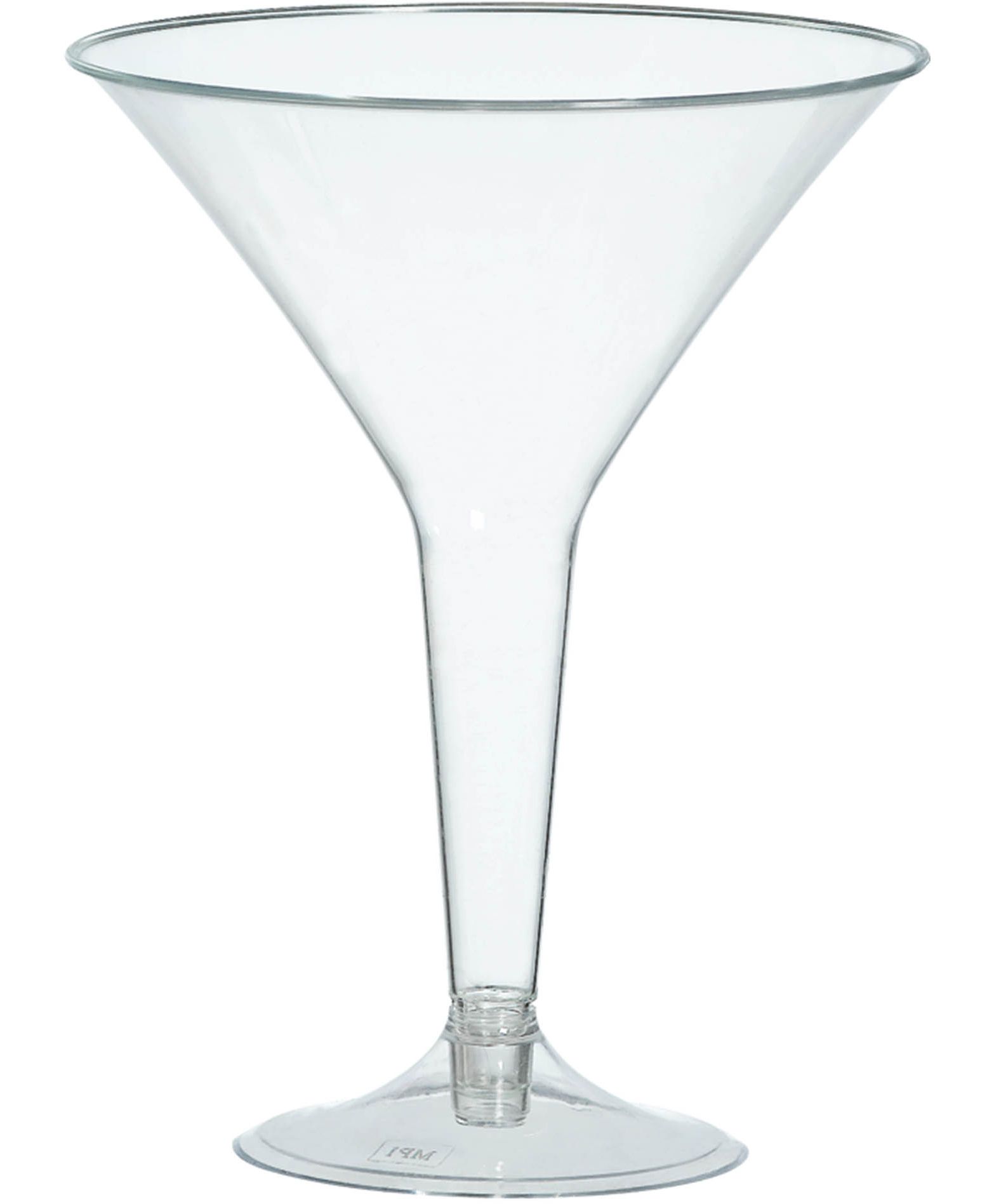 Big Party Pack Plastic Reusable Martini Glasses, Clear, 8-oz, 20-pk, for Christmas/Thanksgiving/New Year's Eve/Birthday Party Front_Elevated
