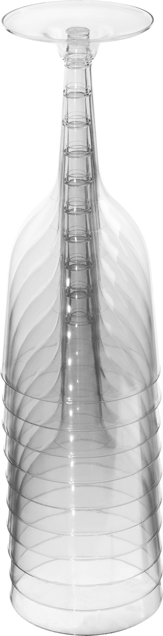 Big Party Pack Plastic Reusable Wine Glasses, Clear, 11-oz, 20-pk, for Christmas/Thanksgiving/New Year's Eve/Birthday Party Bottom_Plunge