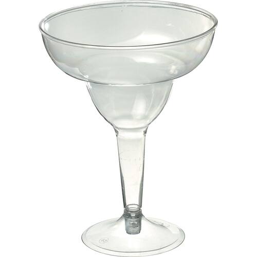 Big Party Pack Plastic Reusable Margarita Glasses, Clear, 11-oz, 20-pk, for Christmas/Thanksgiving/New Year's Eve/Birthday Party