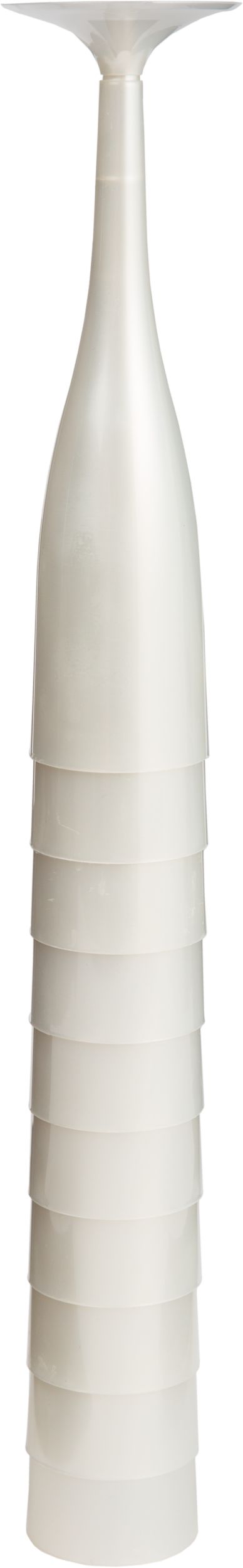 Plastic Reusable Champagne Flutes, White, 5-oz, 20-pk, for Christmas/Thanksgiving/New Year's Eve/Birthday Party, Party Champagne Glasses Front_Flat