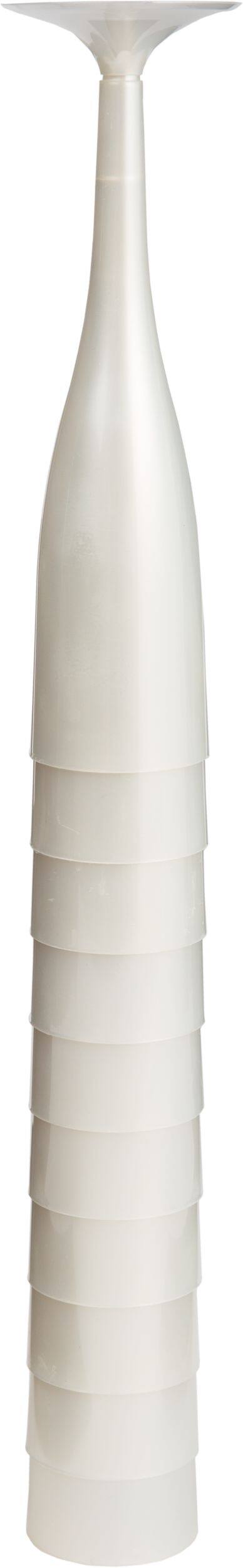 Plastic Reusable Champagne Flutes, White, 5-oz, 20-pk, for Christmas/Thanksgiving/New Year's Eve/Birthday Party, Party Champagne Glasses Front_Flat