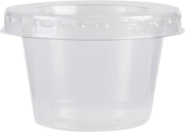 Clear Plastic Jelly Shot Cups with Lids, 60-pk Front_Elevated