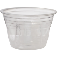 Plastic Two-Part Shot Glasses, Clear, 1-oz, 25-pk, for New Year's Eve/Graduation/Christmas/Birthday Party Front_Flat