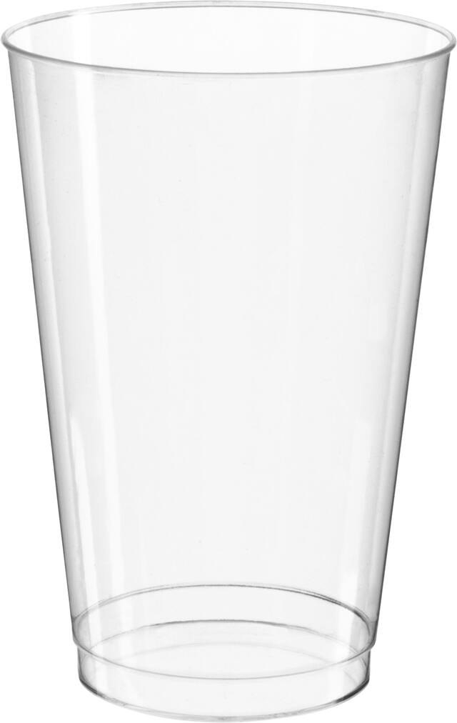 Big Party Pack Plastic Reusable Tumbler Cups, Clear, 14-oz, 32-pk, for Christmas/Thanksgiving/New Year's Eve/Birthday Party Front_Elevated