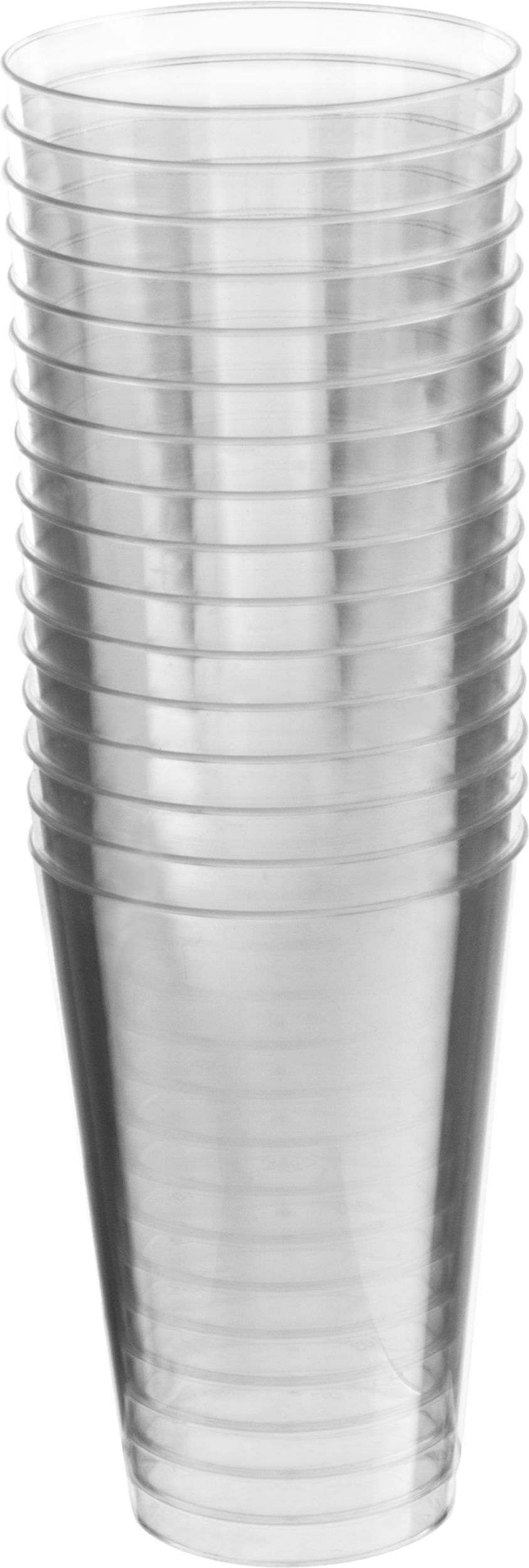 Big Party Pack Plastic Reusable Tumbler Cups, Clear, 14-oz, 32-pk, for Christmas/Thanksgiving/New Year's Eve/Birthday Party Front_Elevated