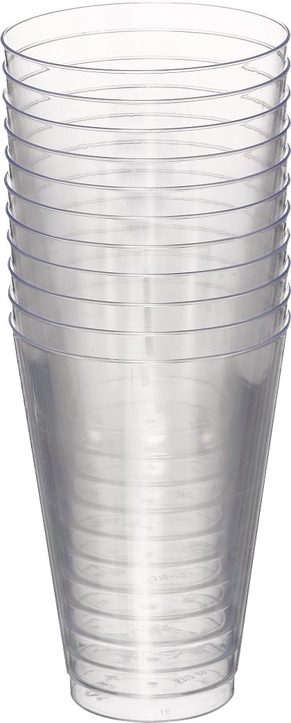 Big Party Pack Plastic Reusable Tumbler Cups, Clear, 14-oz, 32-pk, for Christmas/Thanksgiving/New Year's Eve/Birthday Party Front_Elevated