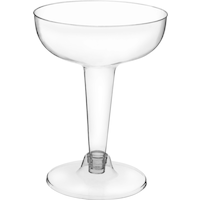 Big Party Pack Plastic Reusable Champagne Coupe, Clear, 4-oz, 32-pk, for Christmas/Thanksgiving/New Year's Eve/Birthday Party Front_Elevated