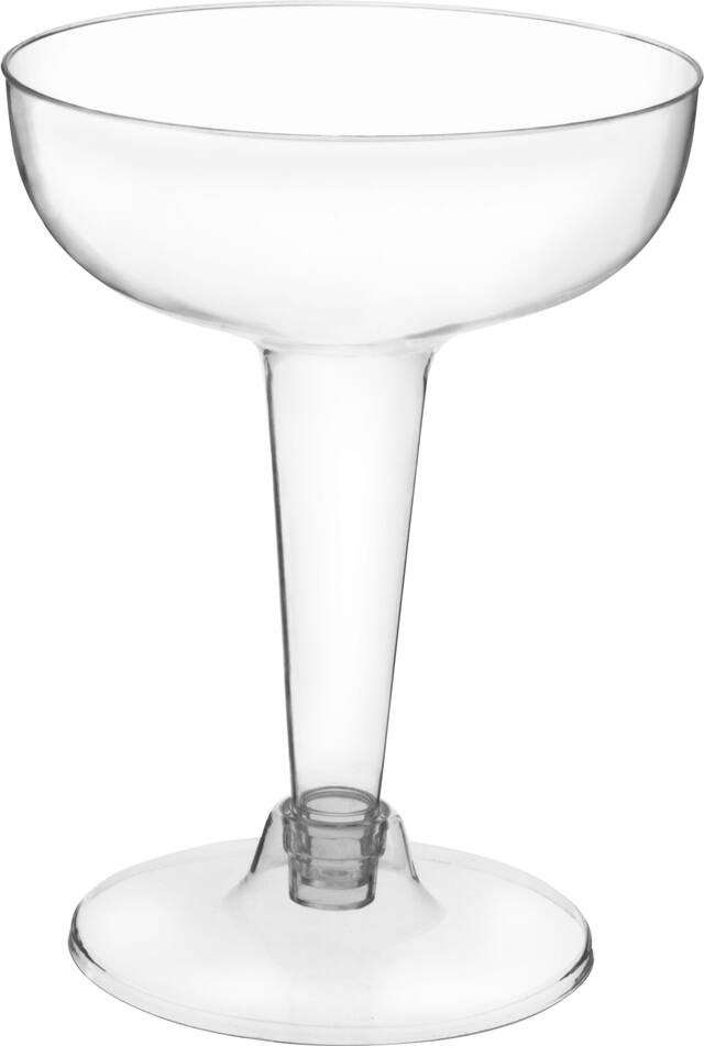 Big Party Pack Plastic Reusable Champagne Coupe, Clear, 4-oz, 32-pk, for Christmas/Thanksgiving/New Year's Eve/Birthday Party Front_Elevated