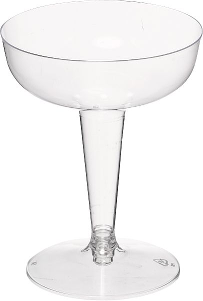 Big Party Pack Plastic Reusable Champagne Coupe, Clear, 4-oz, 32-pk, for Christmas/Thanksgiving/New Year's Eve/Birthday Party Front_Elevated