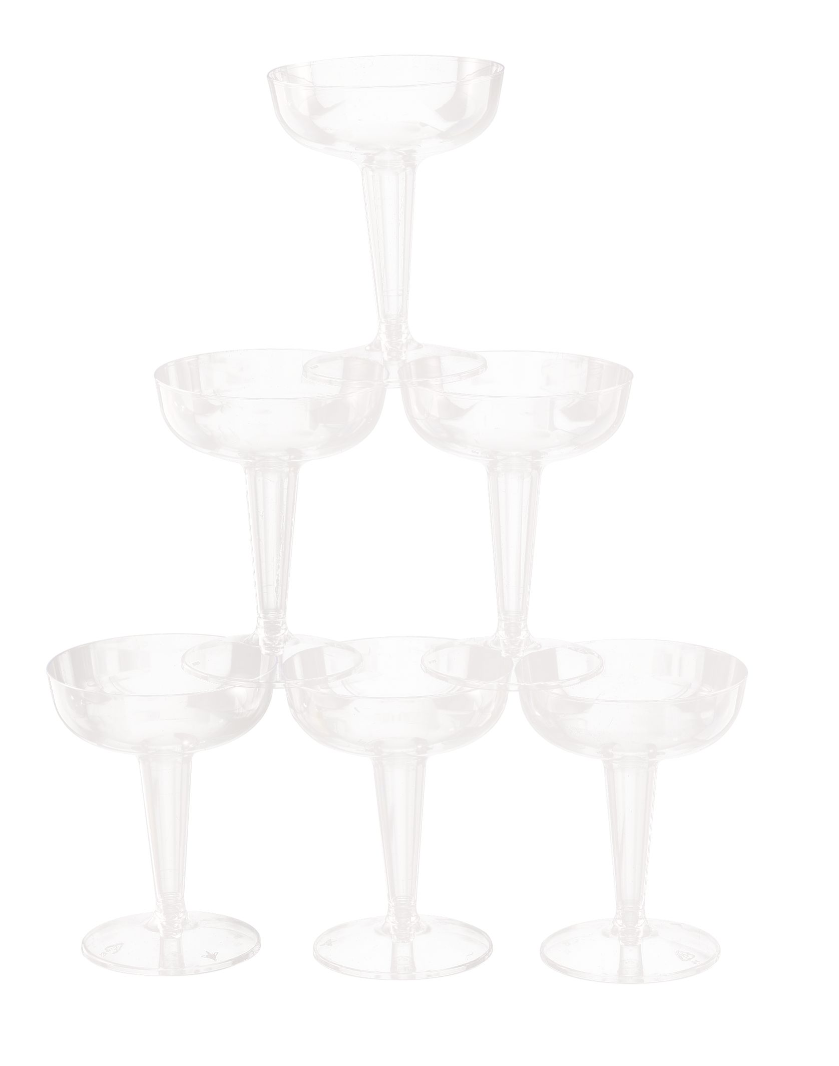 Big Party Pack Plastic Reusable Champagne Coupe, Clear, 4-oz, 32-pk, for Christmas/Thanksgiving/New Year's Eve/Birthday Party Front_Elevated