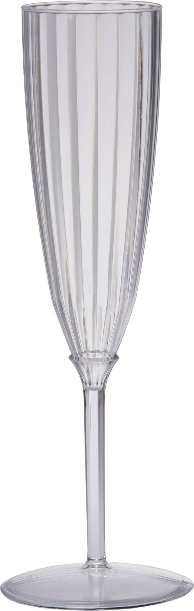 Flûtes à champagne en plastique de qualité supérieure pour anniversaires, fêtes prénatales, plus, transparentes, 5 oz, paq. 8 Front_Elevated