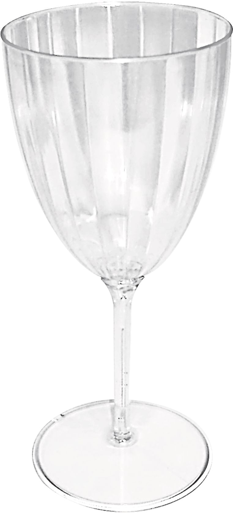 Verres à vin en plastique de qualité supérieure, anniversaires, fêtes prénatales, plus, transparents, 8&nbsp;oz, paq. 8 Front_Elevated