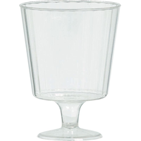 Plastic Wine Glasses, Birthdays, Showers, More, Clear, 5-oz 24-pk Front_Elevated
