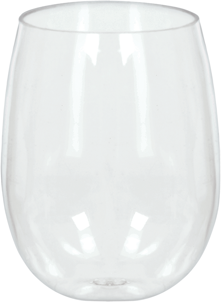 Plastic Stemless Wine Glasses, Birthdays, Showers, More, Clear, 12oz