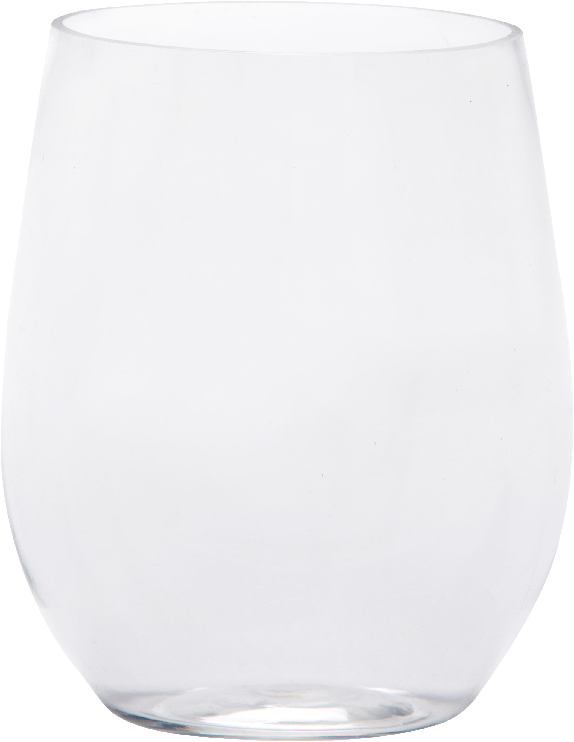 Plastic Stemless Wine Glasses, Birthdays, Showers, More, Clear, 12-oz, 8-pk Front_Elevated