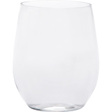 Plastic Stemless Wine Glasses, Birthdays, Showers, More, Clear, 12-oz, 8-pk Front_Elevated