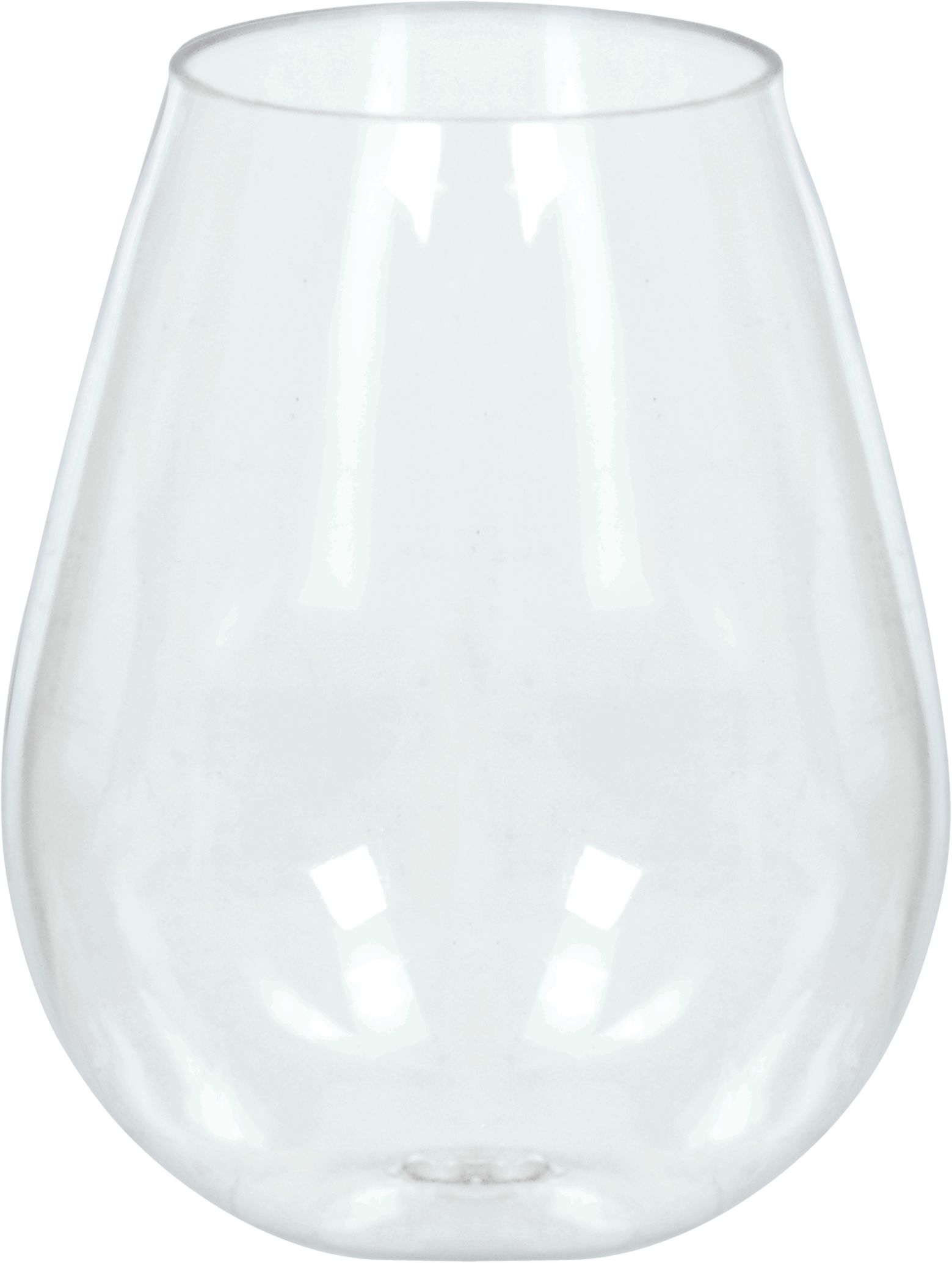 Mini Clear Plastic Stemless Wine Glasses, 10-pk Front_Elevated