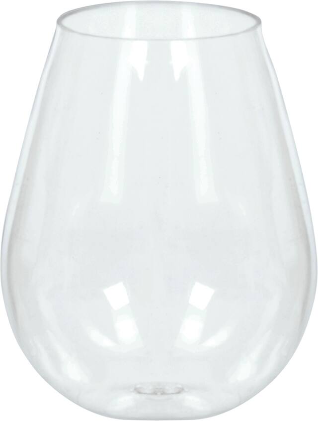 Mini Clear Plastic Stemless Wine Glasses, 10-pk Front_Elevated