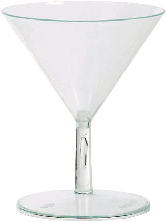 Mini Clear Plastic Martini Glasses, 20-pk Front_Elevated