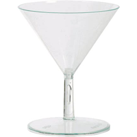 Mini Clear Plastic Martini Glasses, 20-pk Front_Elevated