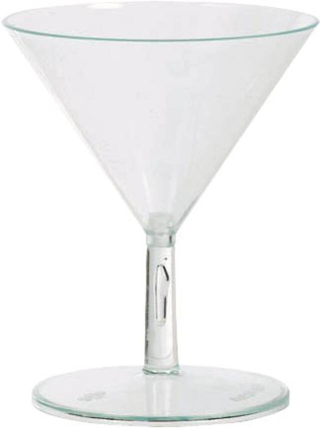 Mini Clear Plastic Martini Glasses, 20-pk Front_Elevated