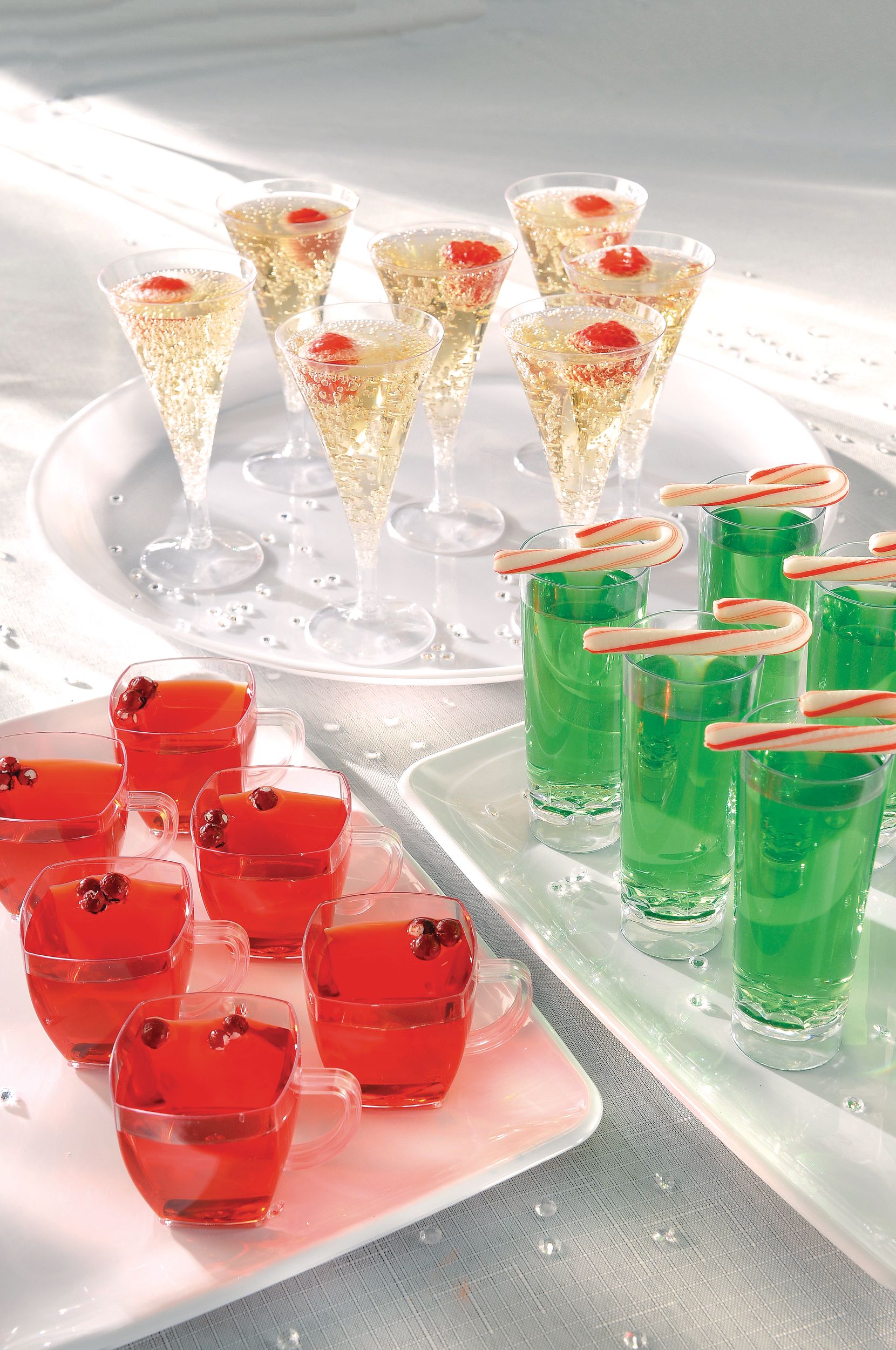 Mini Clear Plastic Martini Glasses, 20-pk Overhead_Plunge