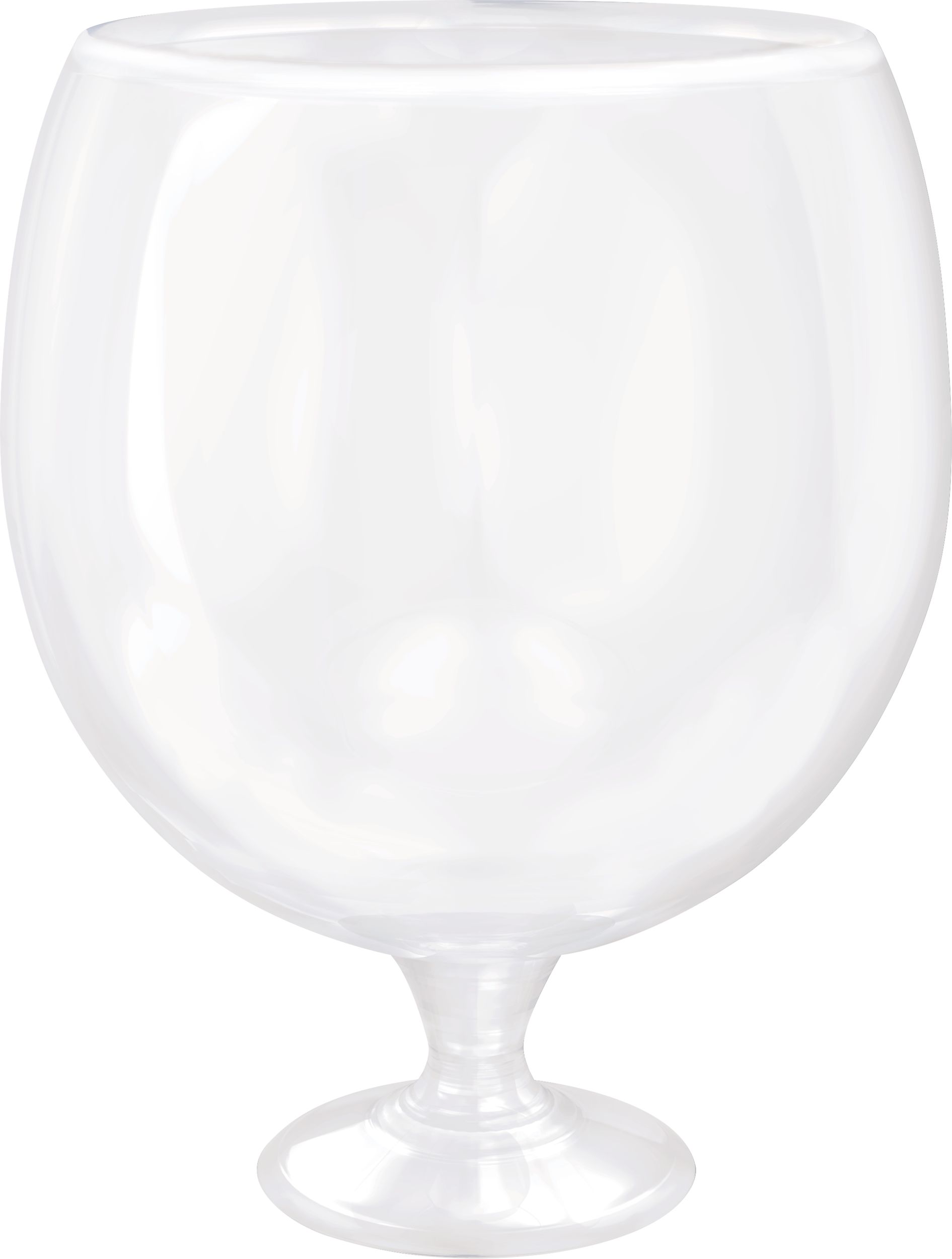 Bol géant sur socle en plastique transparent pour les cocktails Front_Elevated