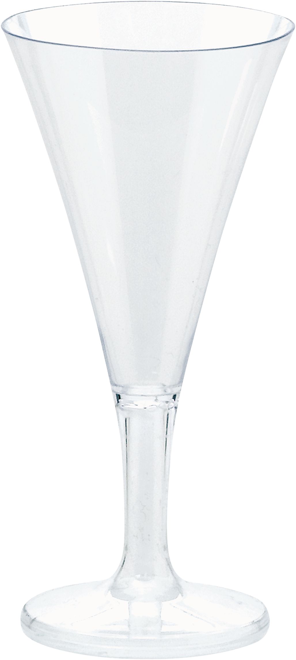 Mini Clear Plastic Champagne Flutes, 20-pk Front_Elevated