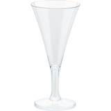 Mini Clear Plastic Champagne Flutes, 20-pk Front_Elevated