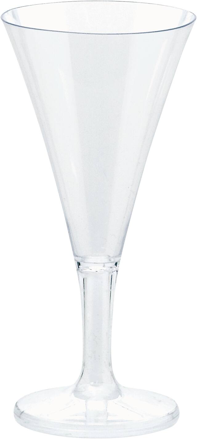 Mini Clear Plastic Champagne Flutes, 20-pk Front_Elevated