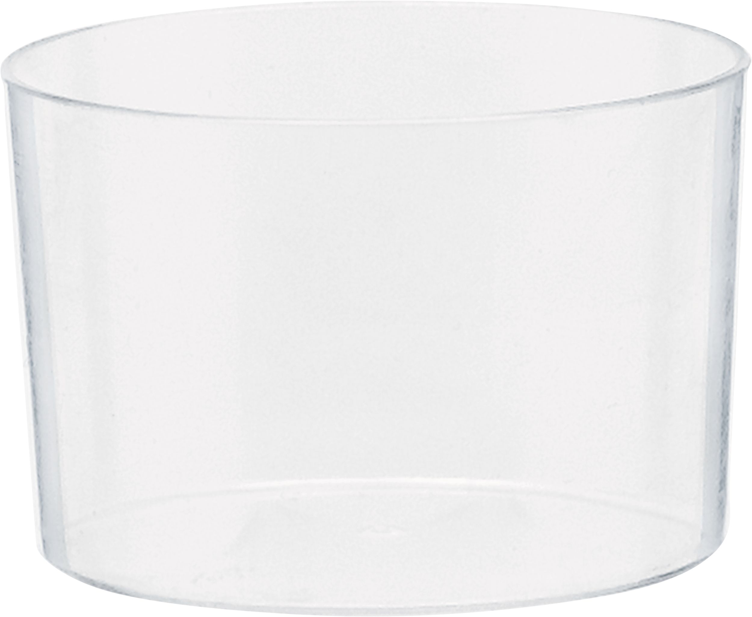 Round Mini Plastic Reusable Serving Bowls, Clear, 1-in, 40-pk, for Christmas/Thanksgiving/New Year's Eve/Birthday Party Front_Elevated