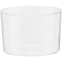 Round Mini Plastic Reusable Serving Bowls, Clear, 1-in, 40-pk, for Christmas/Thanksgiving/New Year's Eve/Birthday Party