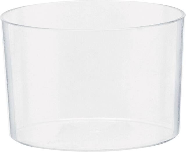 Round Mini Plastic Reusable Serving Bowls, Clear, 1-in, 40-pk, for Christmas/Thanksgiving/New Year's Eve/Birthday Party Front_Elevated