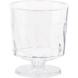 Mini Clear Plastic Footed Bowls, 40-pk Front_Elevated