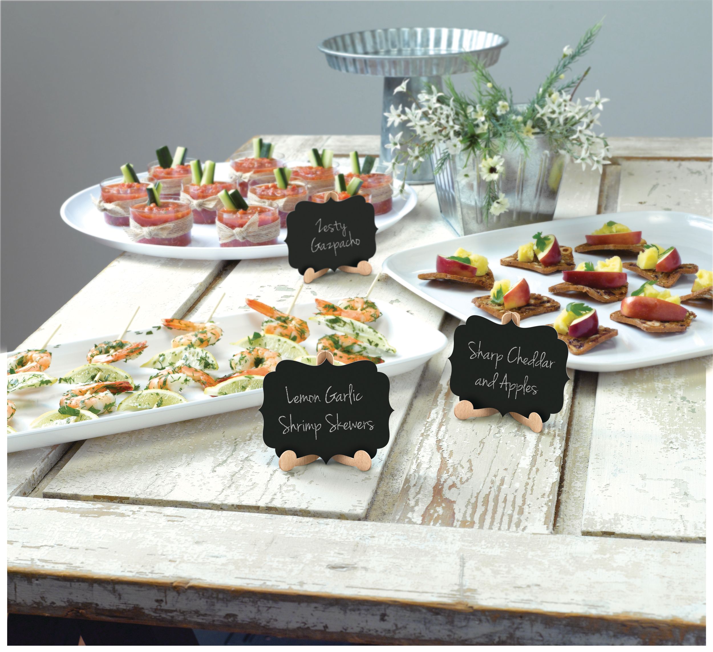 DIY Customizable Mini Chalkboard Stand Easel Sign Decorations, Black, 3.5-in, 6-pk, for Birthday/Graduation/Wedding Composite_or_Mixed