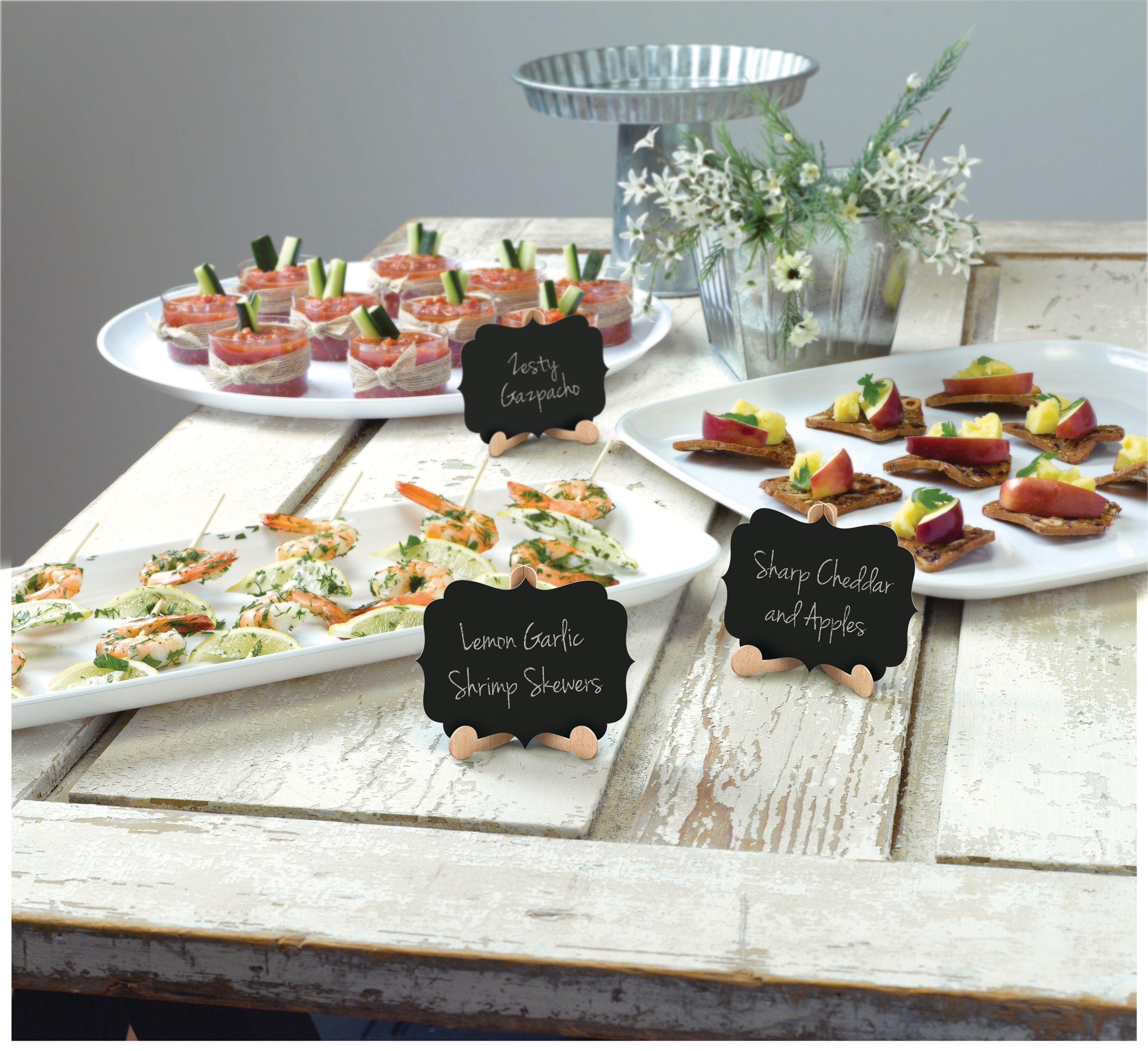 DIY Customizable Mini Chalkboard Stand Easel Sign Decorations, Black, 3.5-in, 6-pk, for Birthday/Graduation/Wedding Composite_or_Mixed