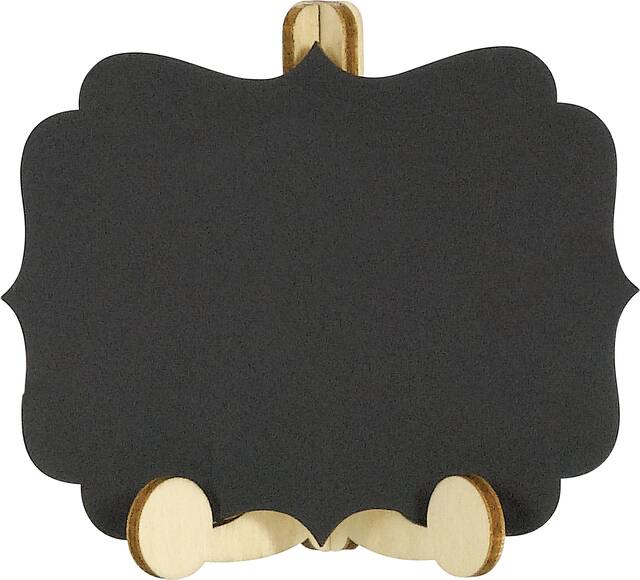 Mini affiche tableau noir personnalisable en bois pour fêtes d'anniversaire, fête, anniversaire, paq. 6 Front_Flat