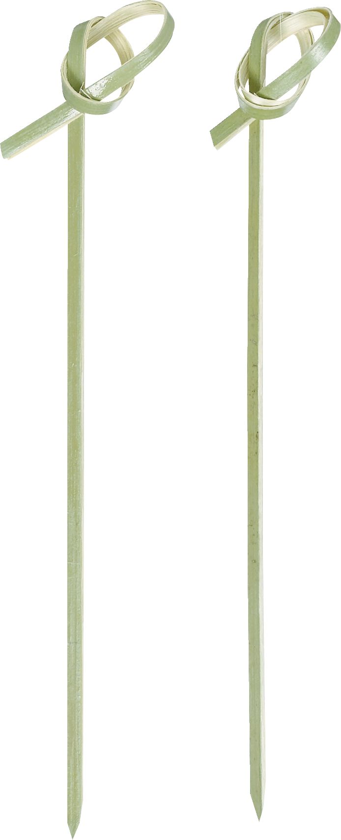 Knotted Bamboo Party Pick Skewers, Brown, 5-in, 50-pk, for BBQs/Birthday/Summer Party Front_Flat