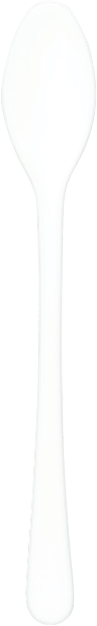 Mini White Plastic Spoons, 40-pk Overhead_Flat