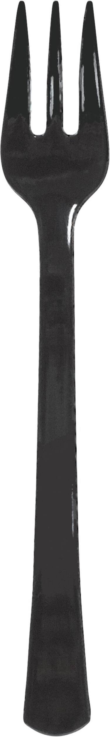 Mini fourchettes en plastique pour fêtes d'anniversaire, fête, anniversaire, noir, paq. 40 Overhead_Flat