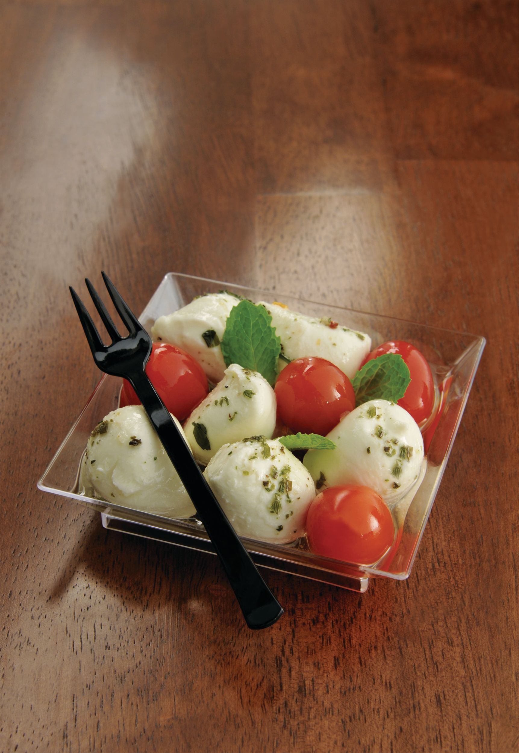 Mini Plastic Forks for Birthday, Party, Anniversary, Black, 40-pk Overhead_Plunge