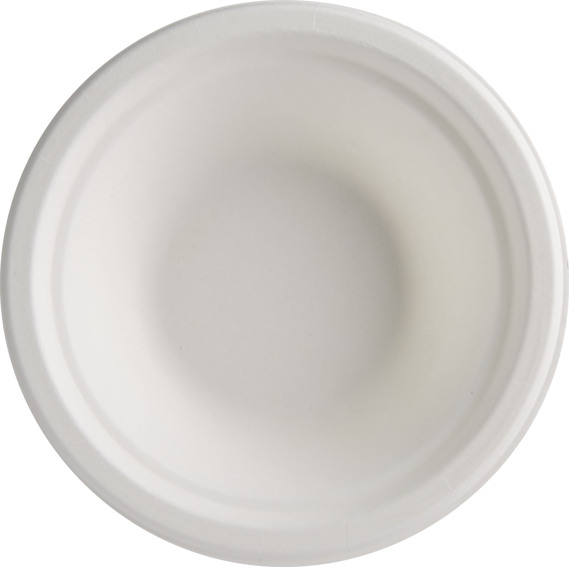 Round Sugarcane Eco Bowls, White,16-oz, 50-pk, for Christmas/Thanksgiving/New Year's Eve/Birthday Party Overhead_Flat
