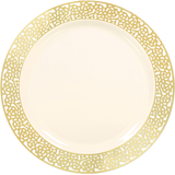 Premium Lace Trim Lunch Plates, 20-ct Overhead_Flat