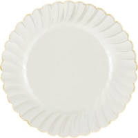 Premium Scalloped Trim Lunch Plates, 20-ct Overhead_Flat