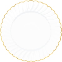 Premium Scalloped Trim Lunch Plates, 20-ct Overhead_Flat